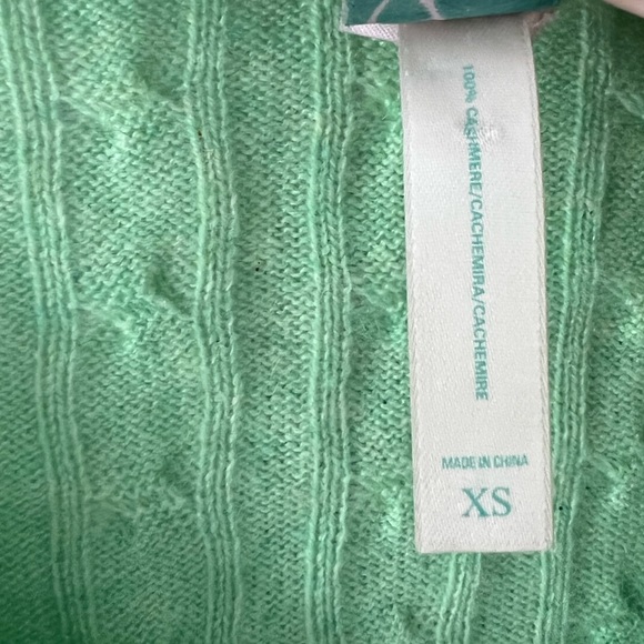 Aqua 100% Cashmere Sweater Medium Green - Picture 11 of 12
